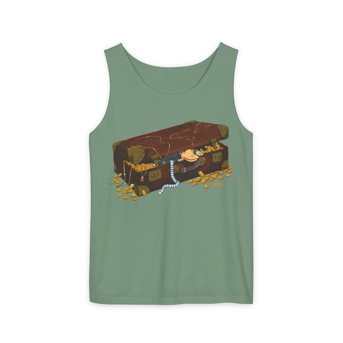Niffler in a Suitcase - Unisex Garment-Dyed Tank Top
