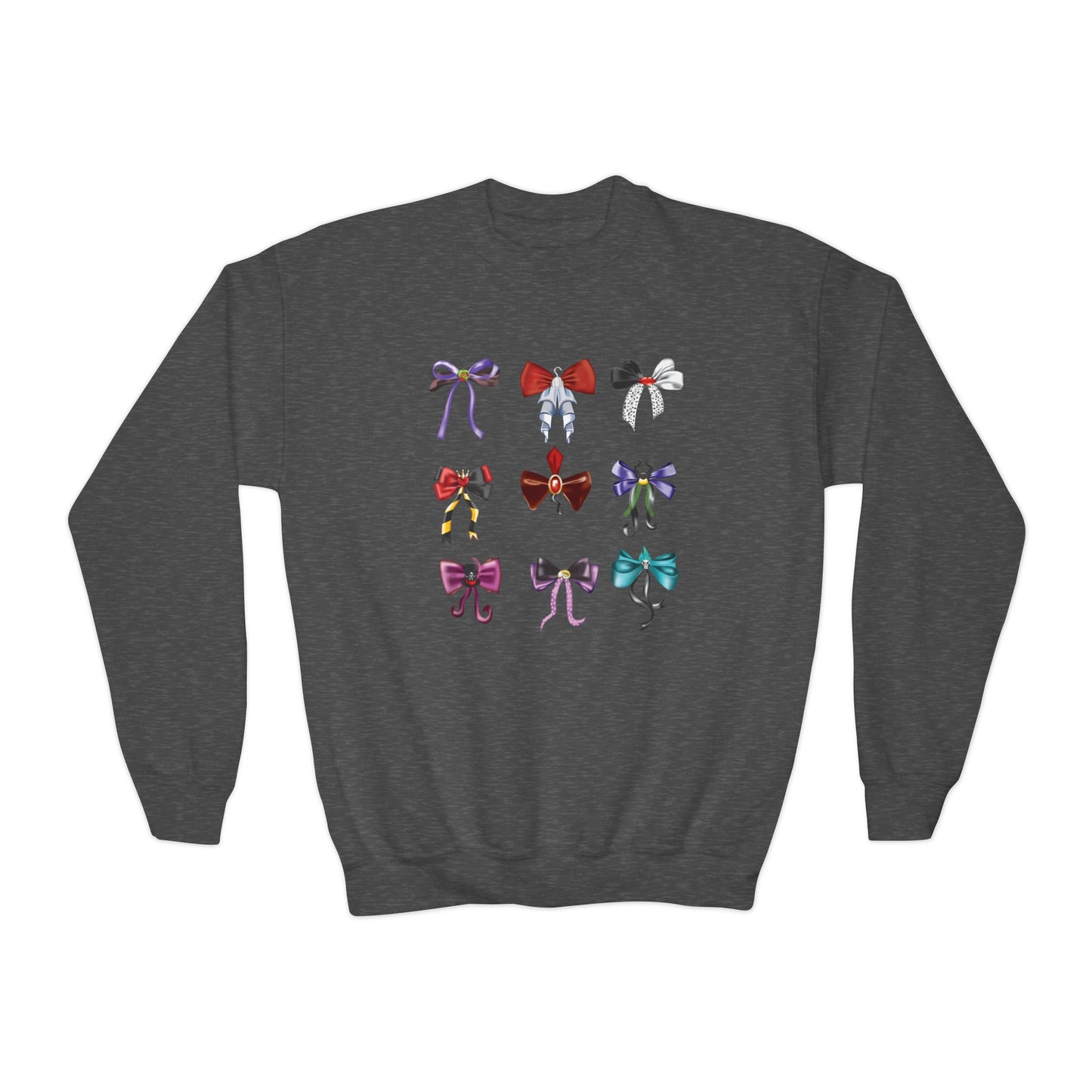 Bad to the Bow - Villains Bows - Youth Crewneck Sweatshirt