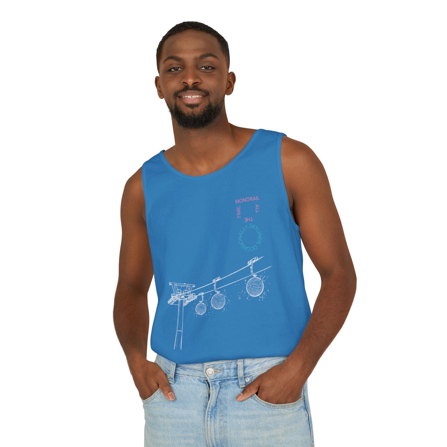 Monorail All The Time - Unisex Garment-Dyed Tank Top