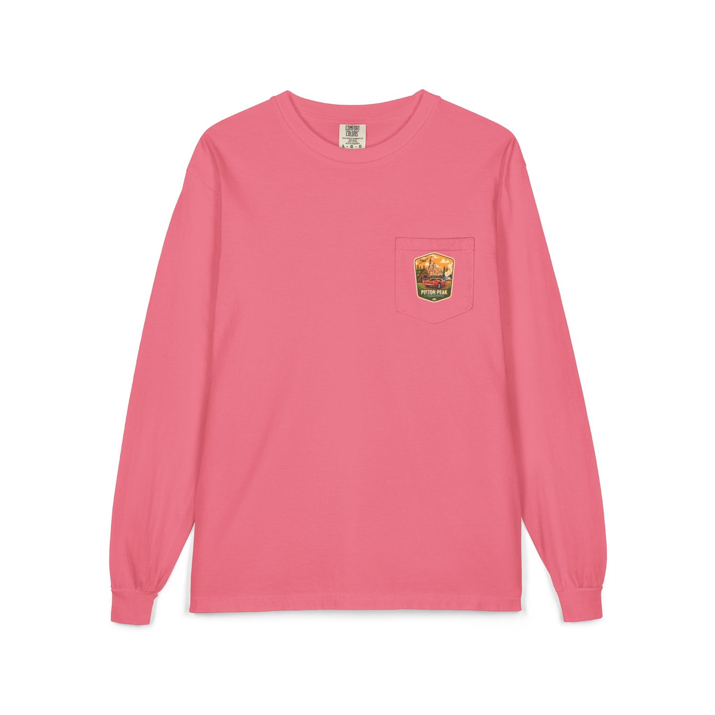 Piston Peak - Unisex Long Sleeve Pocket T-Shirt