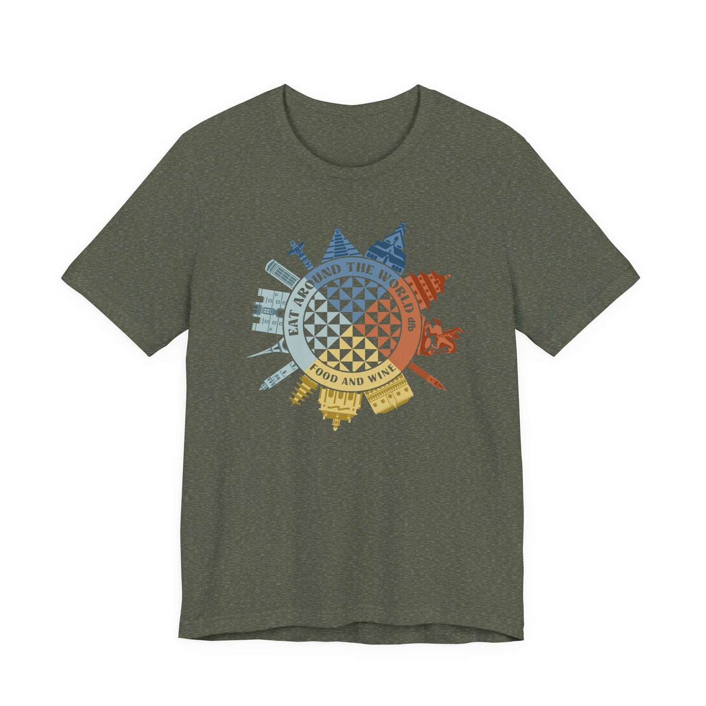 Food & Wine Compass - Adult Tee Shirt