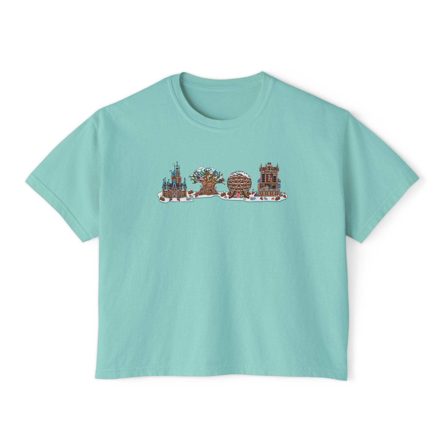 Gingerbread Park Icons - Women's Boxy Tee