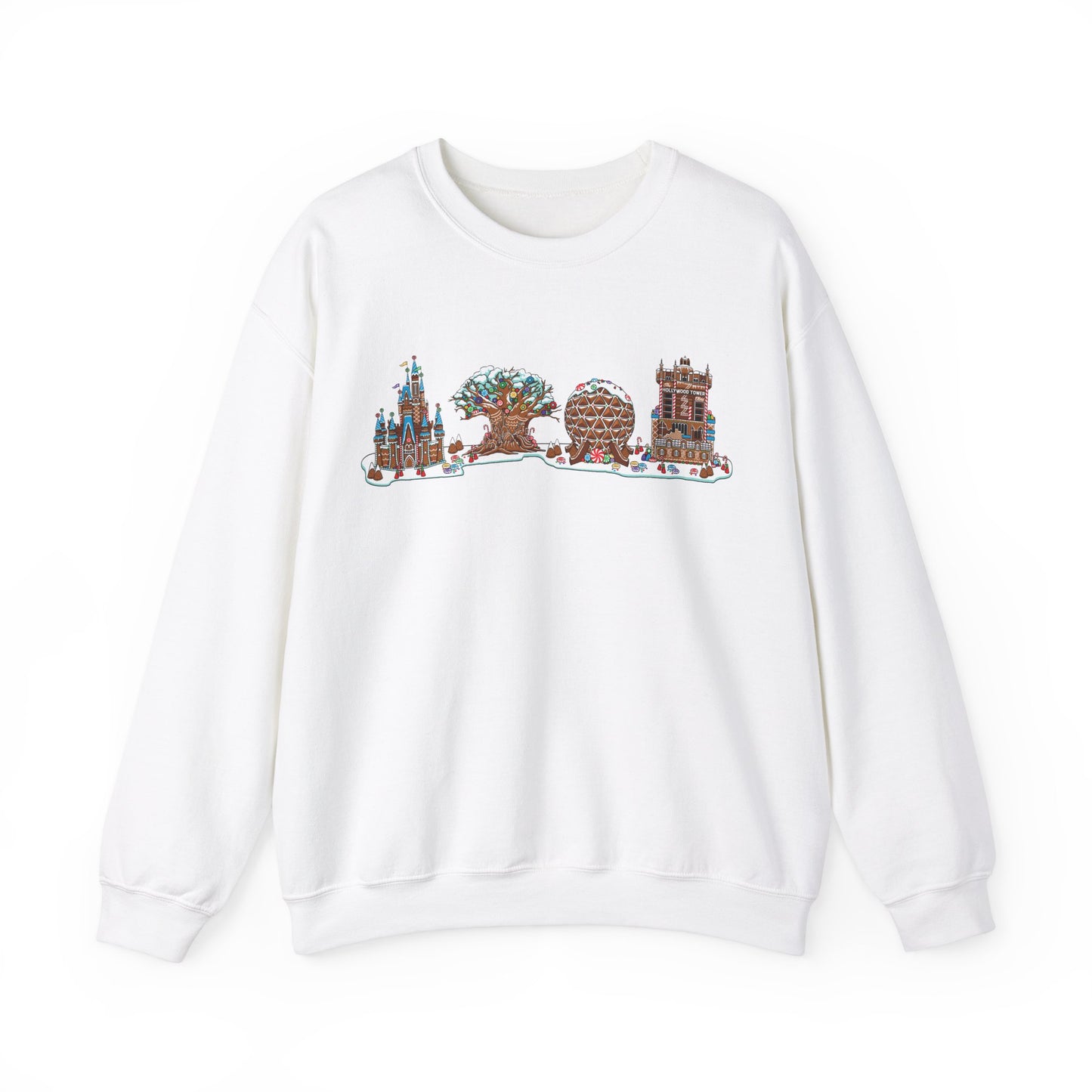 Gingerbread Park Icons - Adult Crewneck Sweatshirt