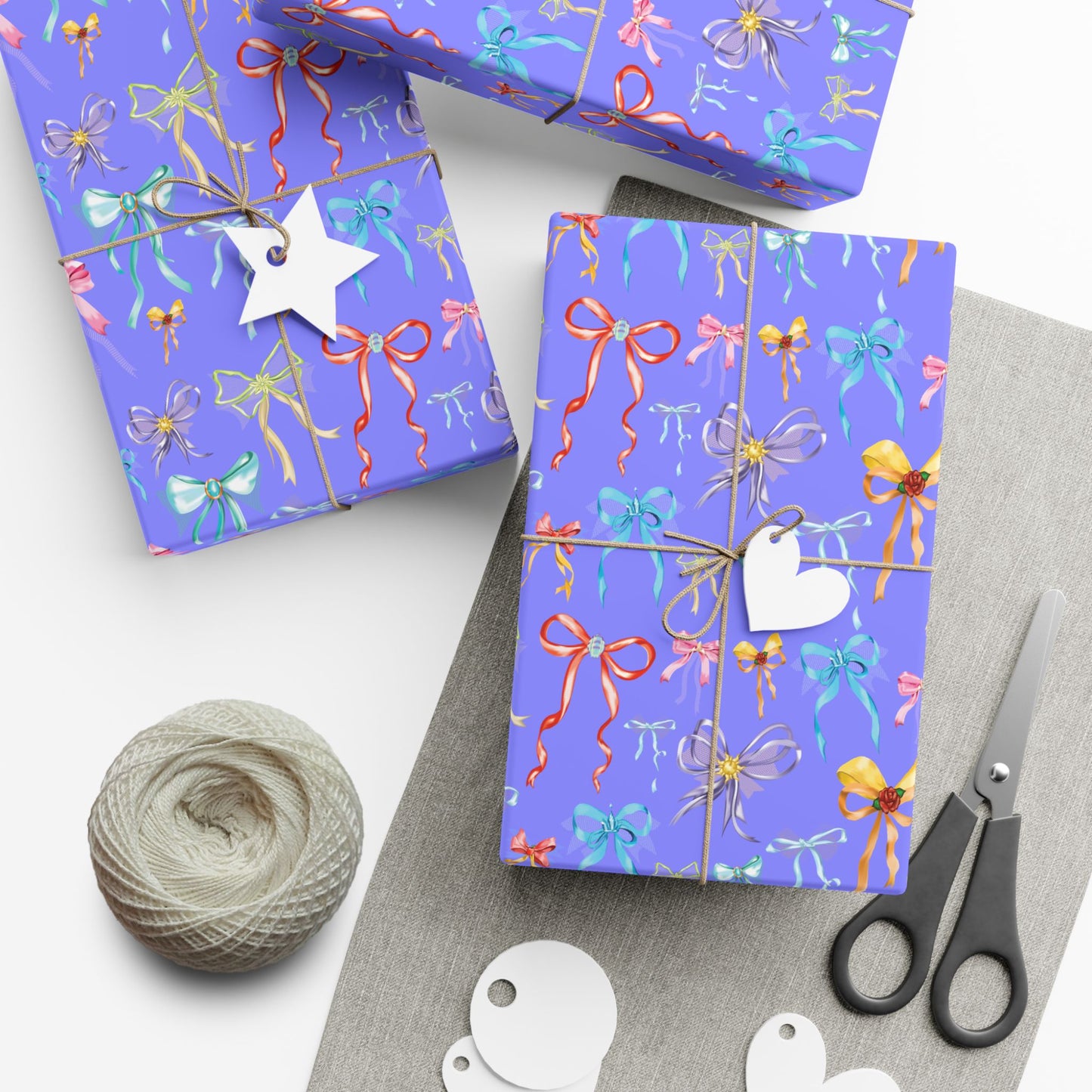 Bibbidi Bobbidi Bow, Princess Bows, Purple Background - Gift Wrap Papers