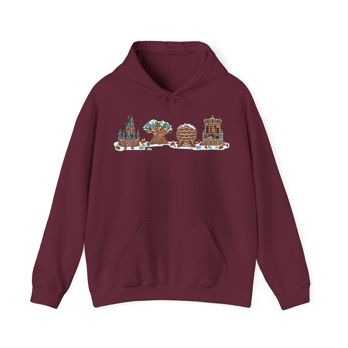 Gingerbread Park Icons -  Adult Hoodie Sweatshirt