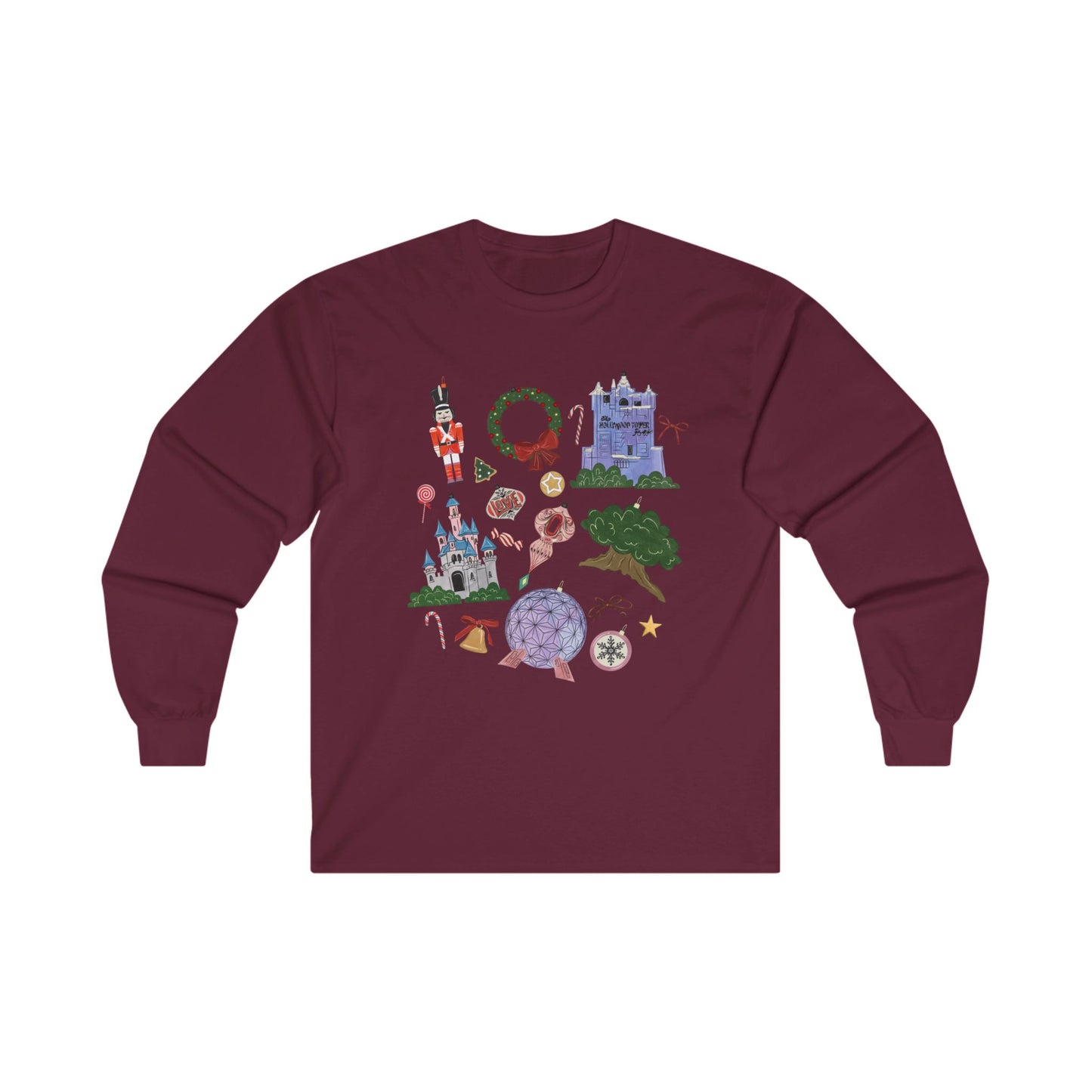 Park Icons Vintage Ornaments - Long Sleeve Tee