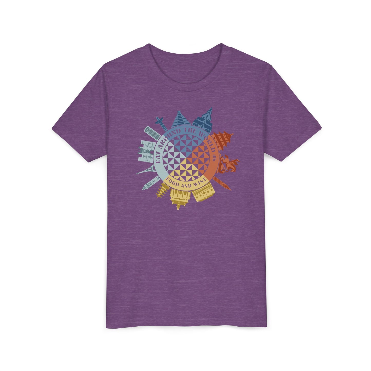 Food & Wine Compass -  Kid's Short Sleeve Tee Shirt