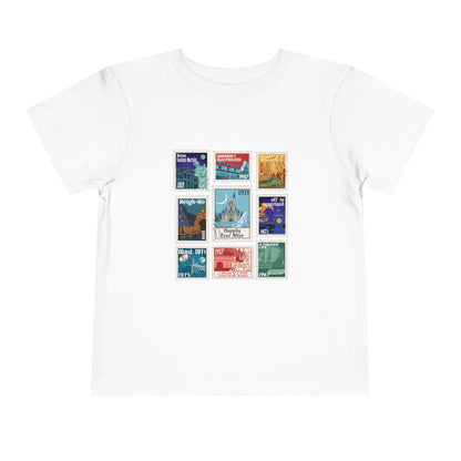 Magic Kingdom Vintage Stamps - Toddler T-shirt