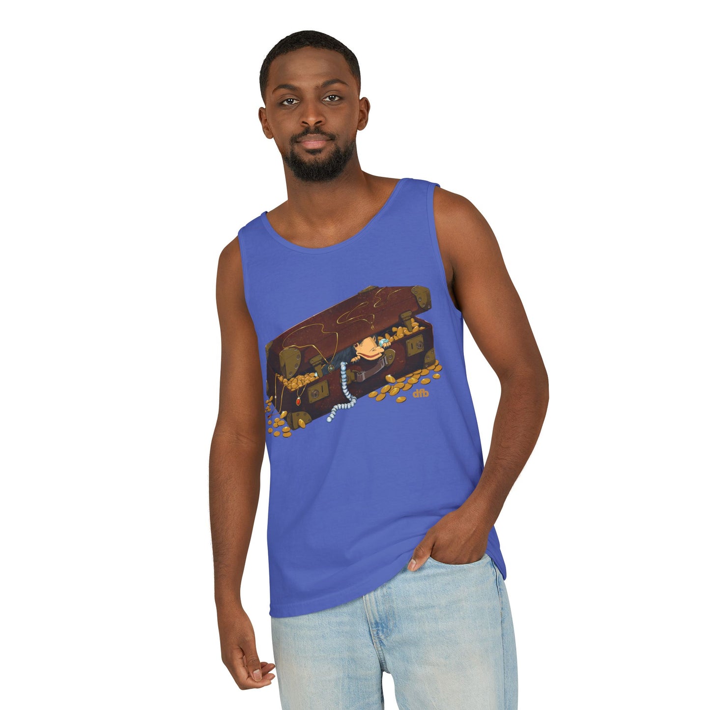 Niffler in a Suitcase - Unisex Garment-Dyed Tank Top