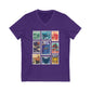 Hollywood Studios Vintage Stamps - Short Sleeve V-Neck Tee