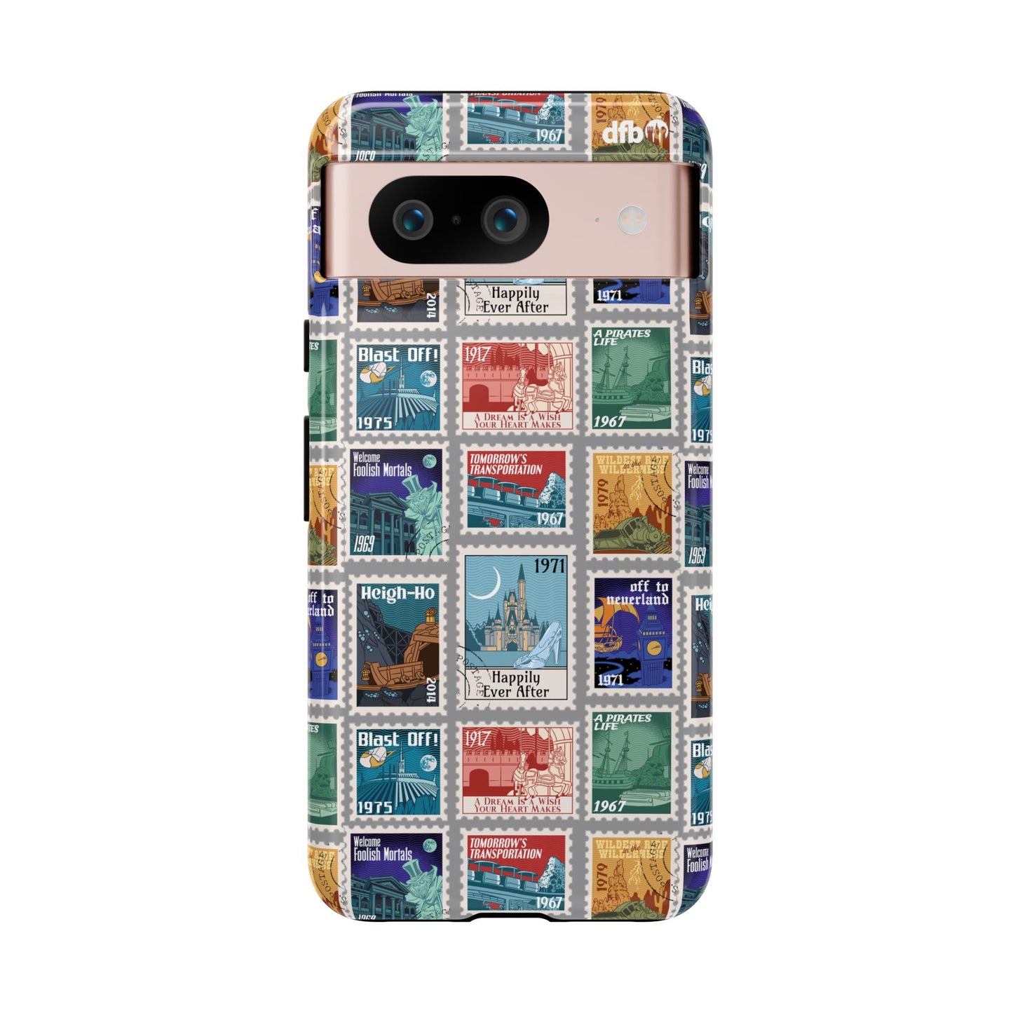 Magic Kingdom Vintage Stamps - Samsung Galaxy & Google Pixel Phone Case