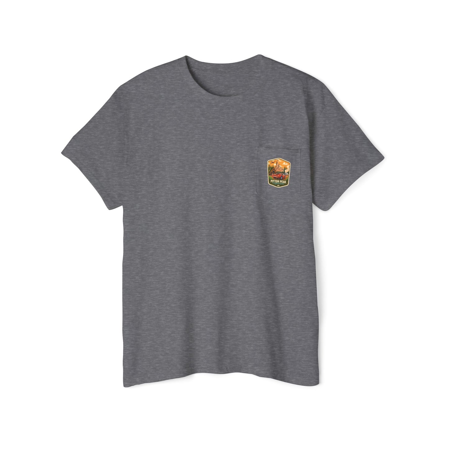 Piston Peak - Unisex Heavy Cotton Pocket Tee