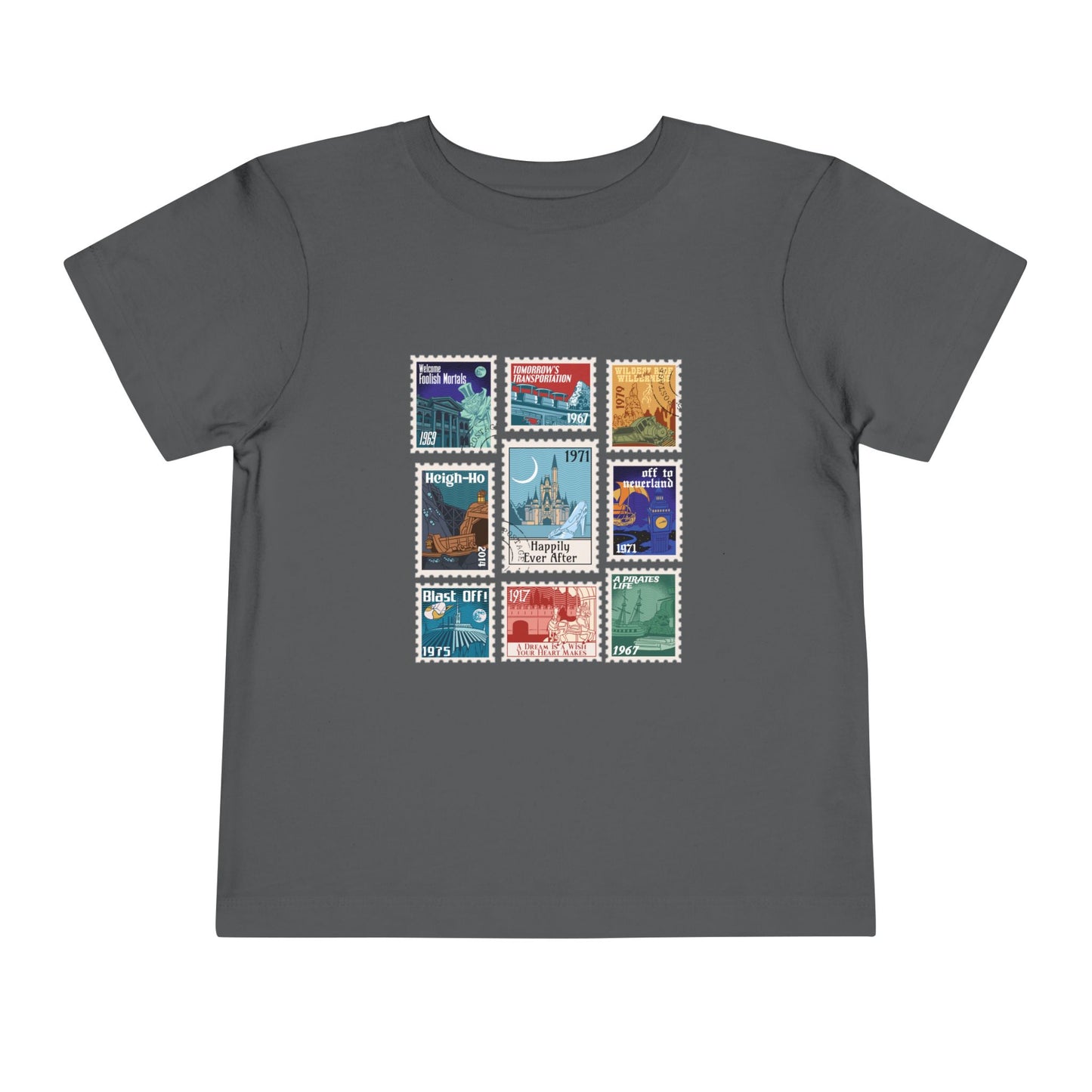 Magic Kingdom Vintage Stamps - Toddler T-shirt