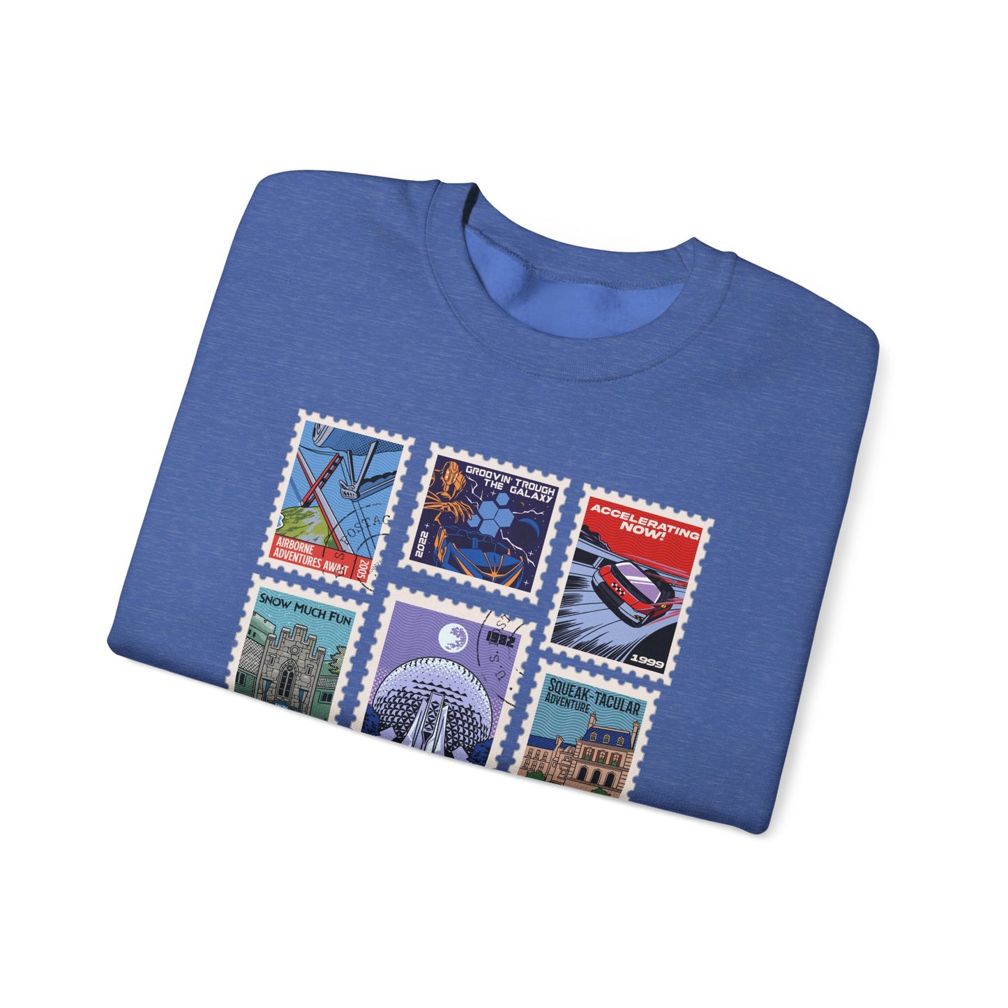 EPCOT Vintage Stamps - Adult Crewneck Sweatshirt