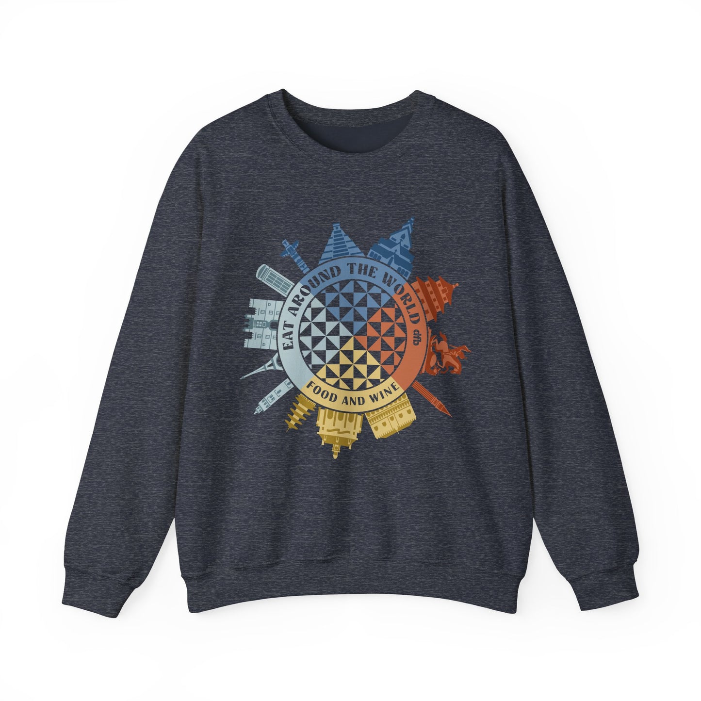Food & Wine Compass - Adult Crewneck Sweatshirt