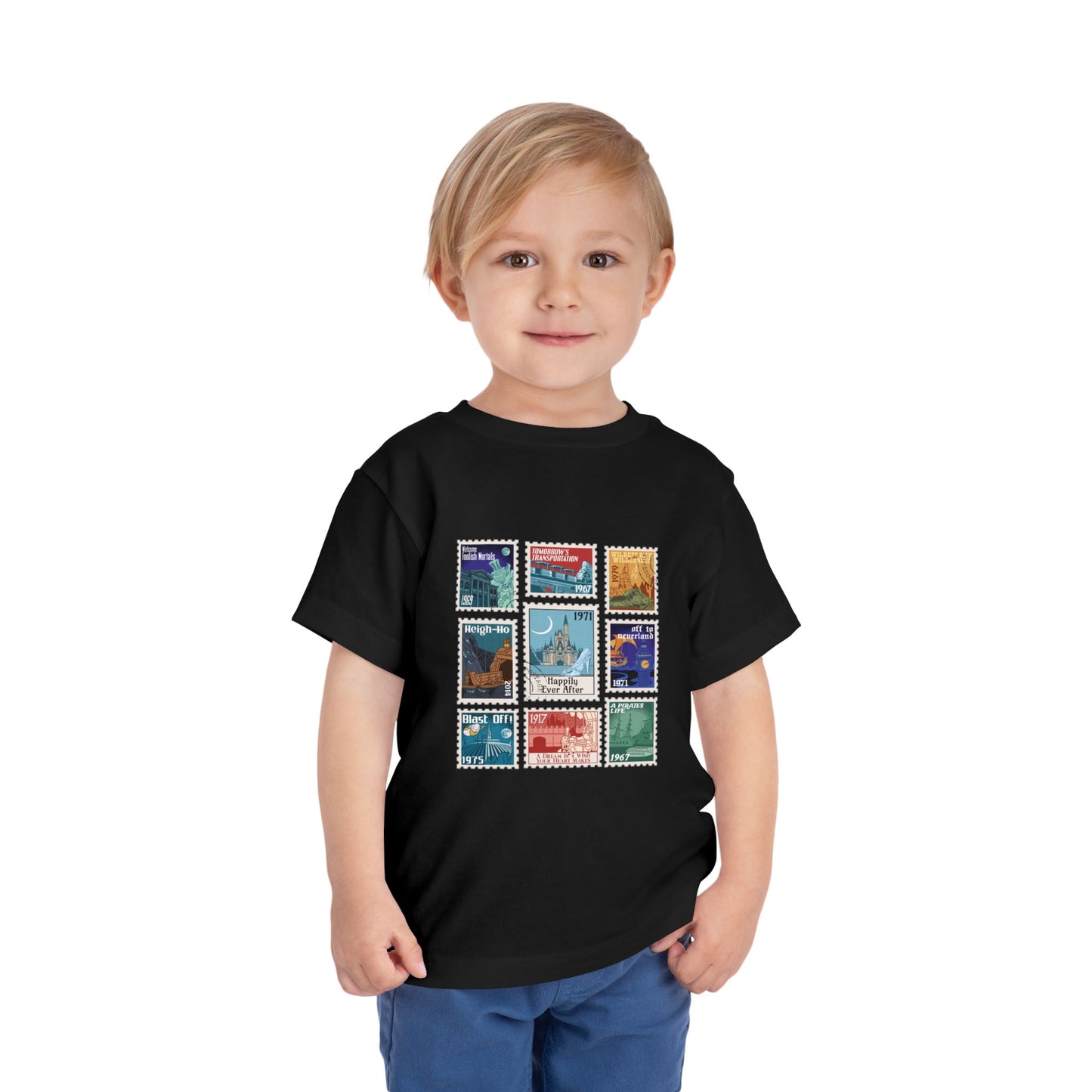 Magic Kingdom Vintage Stamps - Toddler T-shirt