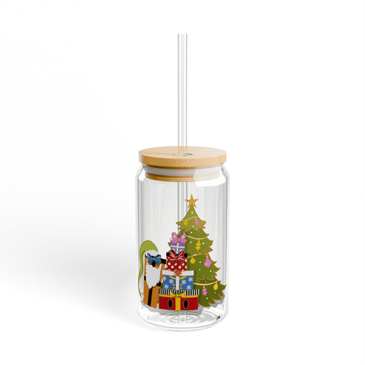 Fab 5 as Christmas Presents - Sipper Glass, 16oz