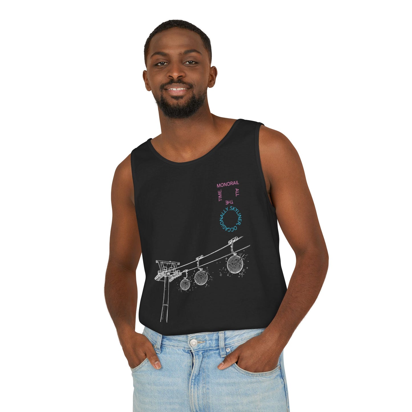 Monorail All The Time - Unisex Garment-Dyed Tank Top