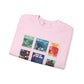 Hollywood Studios Vintage Stamps - Adult Crewneck Sweatshirt