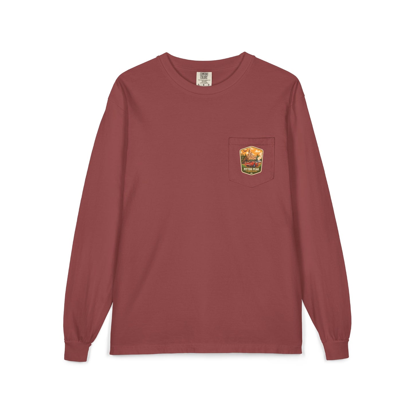 Piston Peak - Unisex Long Sleeve Pocket T-Shirt
