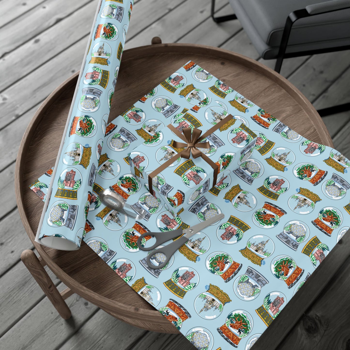 Snowglobes Park Landmarks - Gift Wrap Papers