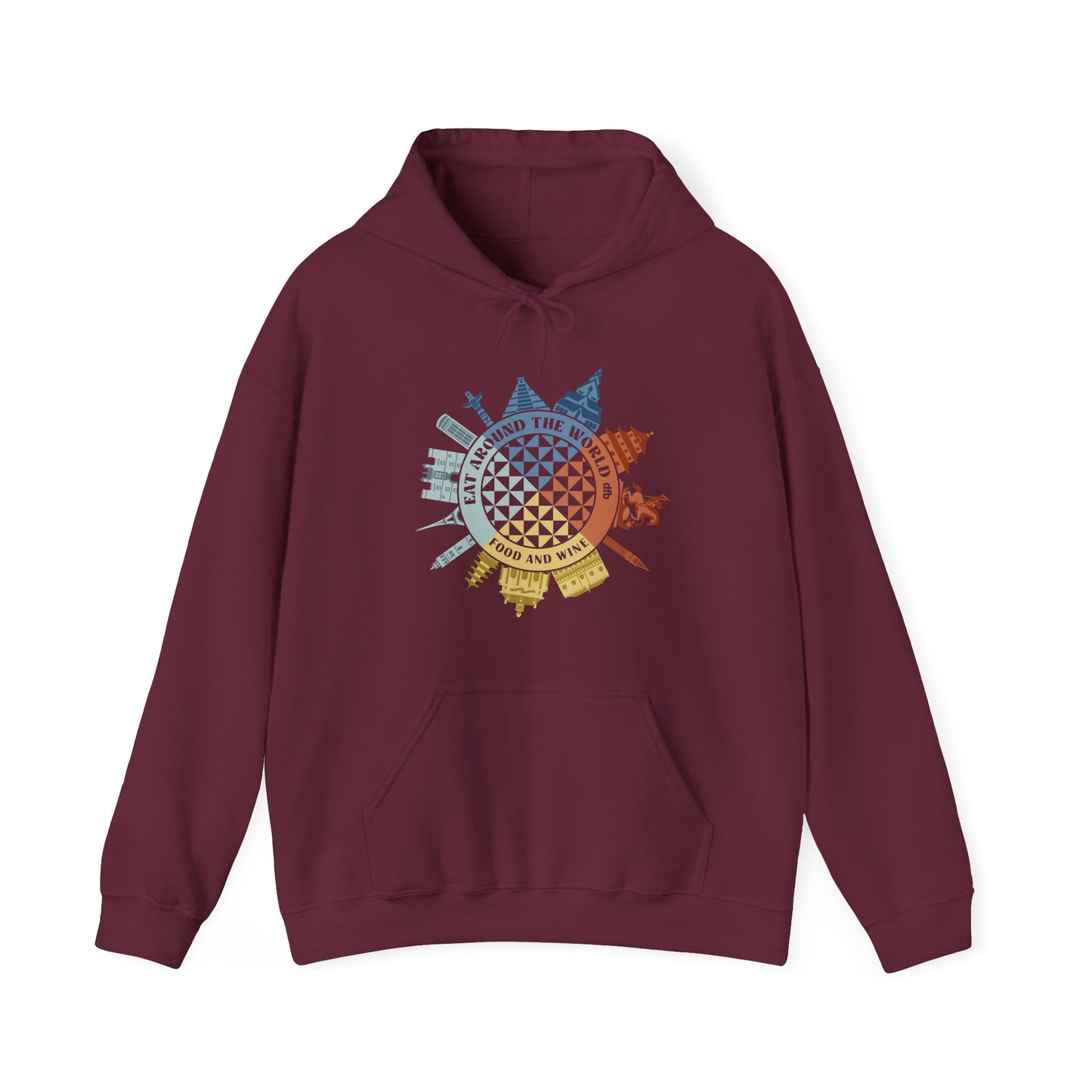Food & Wine Compass -  Adult Hoodie Sweatshirt