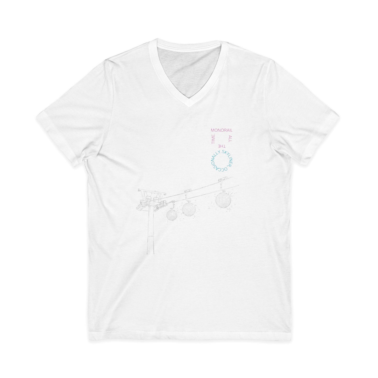 Monorail All The Time - Short Sleeve V-Neck Tee