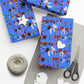 Bad to the Bow, Villains Bows, Cornflower Blue Background - Gift Wrap Papers