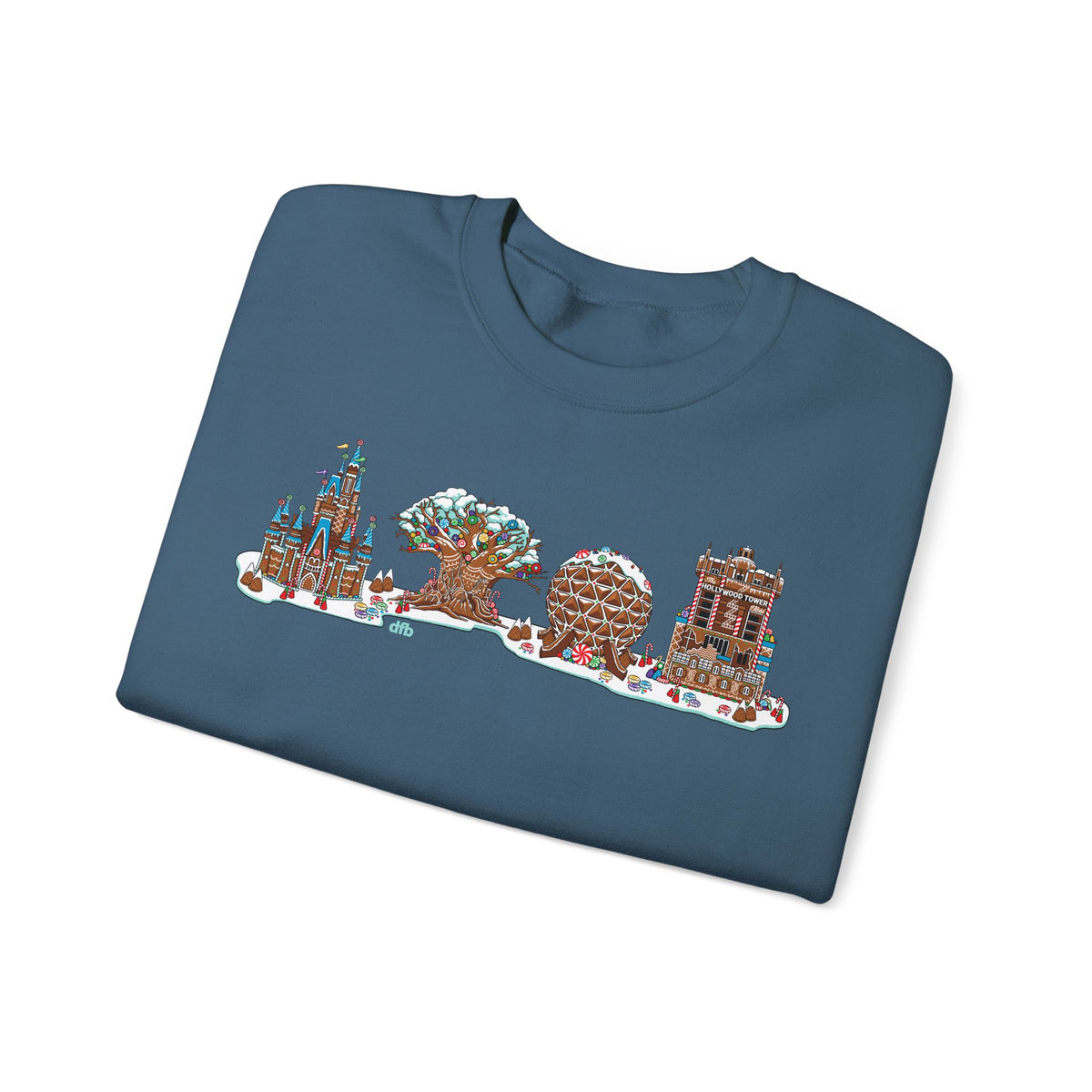 Gingerbread Park Icons - Adult Crewneck Sweatshirt