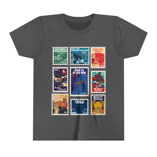 Hollywood Studios Vintage Stamps - Youth Short Sleeve Tee Shirt