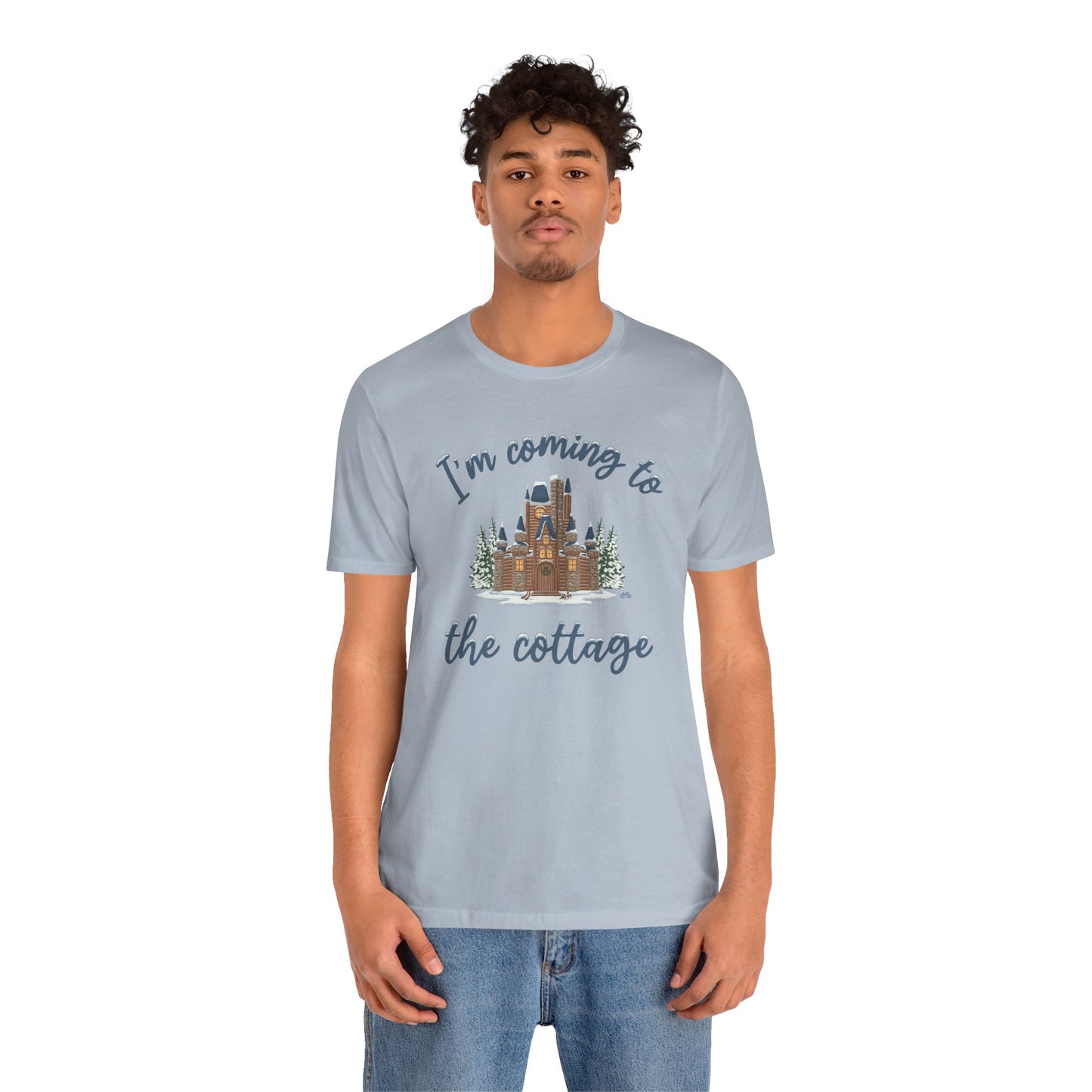 Snowy Cabin Castle, I'm Coming to the Cottage - Adult Tee Shirt