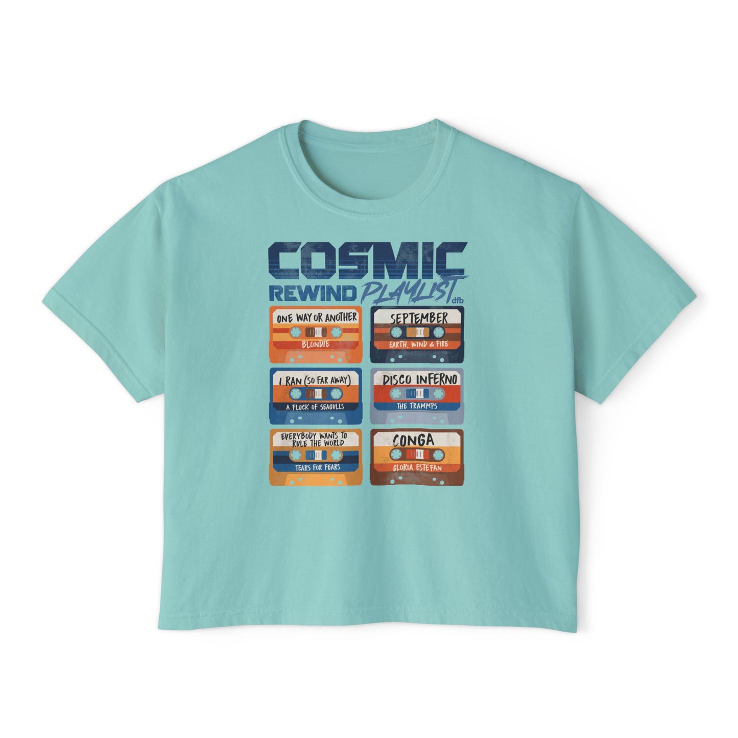 Cosmic Rewind Mixtapes - Women's Boxy Tee