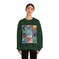 Magic Kingdom Vintage Stamps - Adult Crewneck Sweatshirt