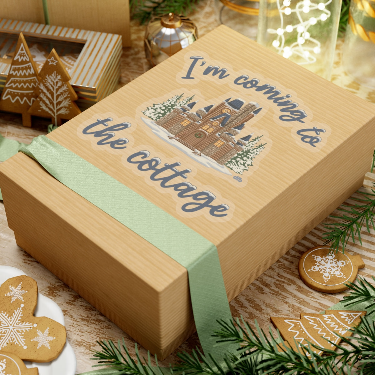 Snowy Cabin Castle, I'm Coming to the Cottage  - Kiss-Cut Stickers
