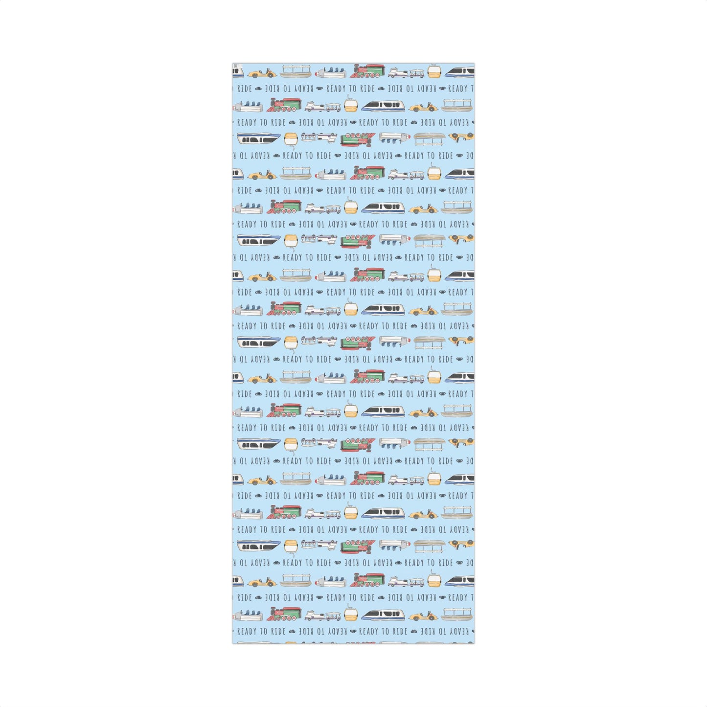 Ready to Ride, Light Blue Background - Gift Wrap Papers