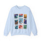 Magic Kingdom Vintage Stamps - Adult Crewneck Sweatshirt