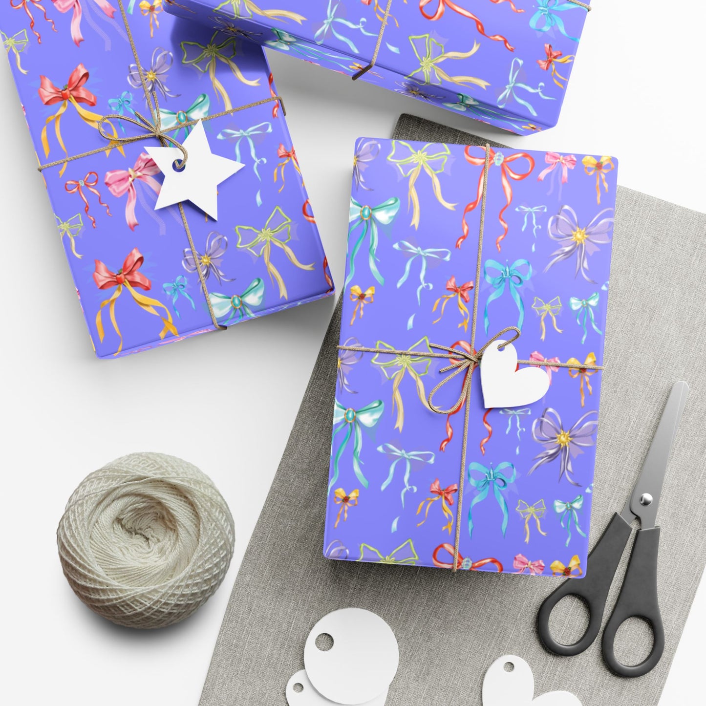 Bibbidi Bobbidi Bow, Princess Bows, Purple Background - Gift Wrap Papers