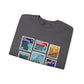 Magic Kingdom Vintage Stamps - Adult Crewneck Sweatshirt