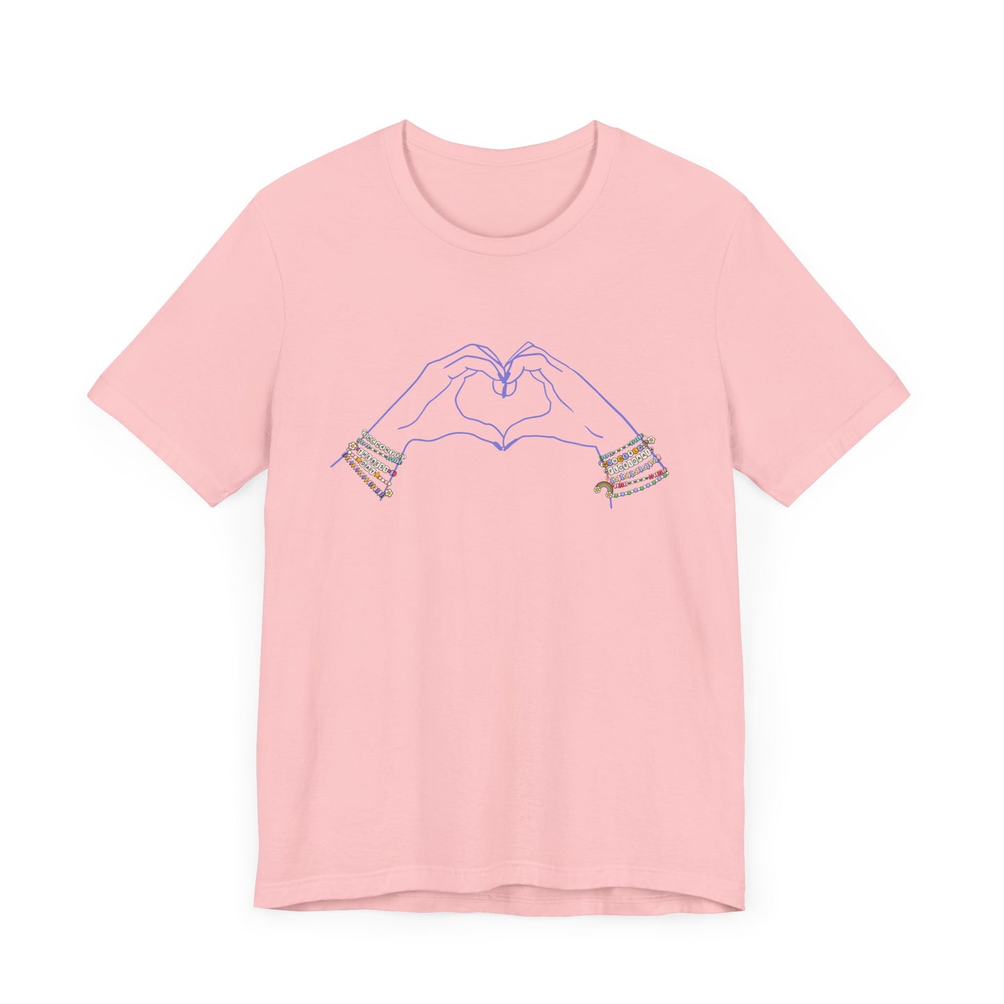 Heart Hands Friendship Bracelets - Adult Tee Shirt