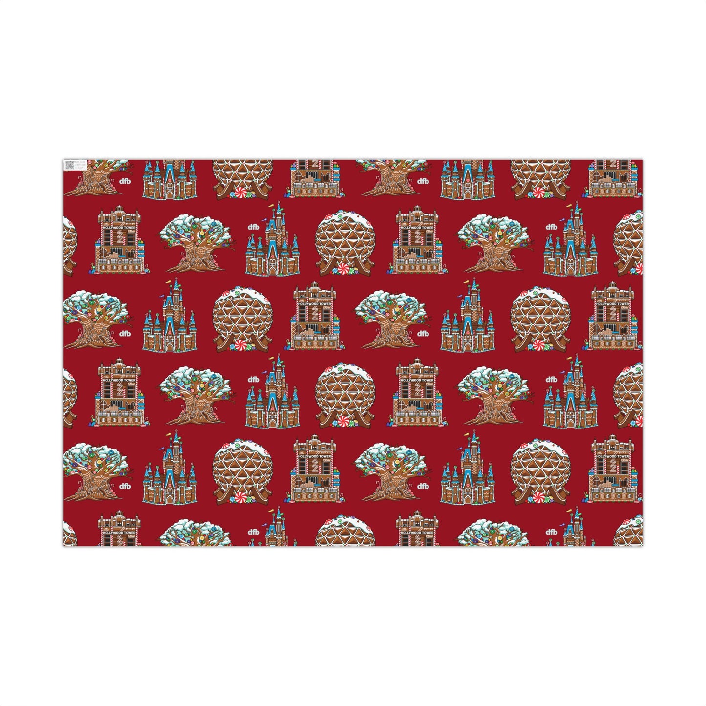 Gingerbread Park Landmarks - Gift Wrap Papers
