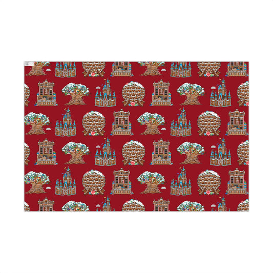 Gingerbread Park Landmarks - Gift Wrap Papers
