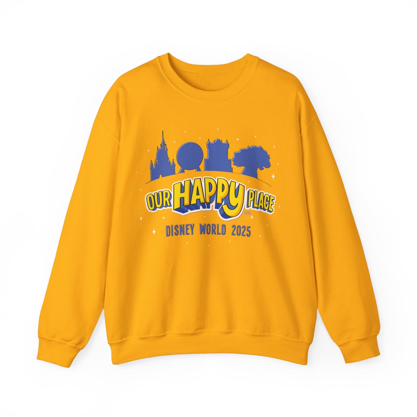 Our Happy Place 2025 - Family Matching Tee - Adult Crewneck Sweatshirt