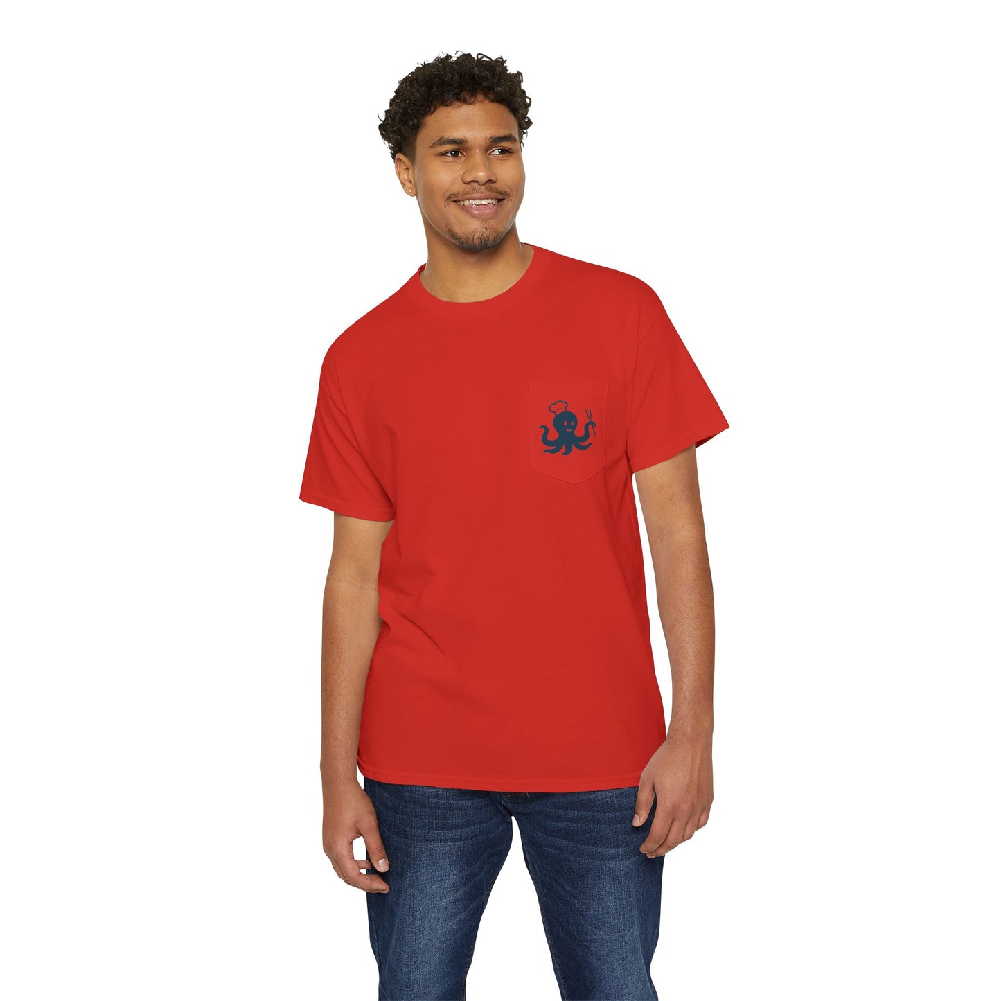 Harryhausen's - Front & Back w/ Pocket - Unisex Heavy Cotton Pocket Tee
