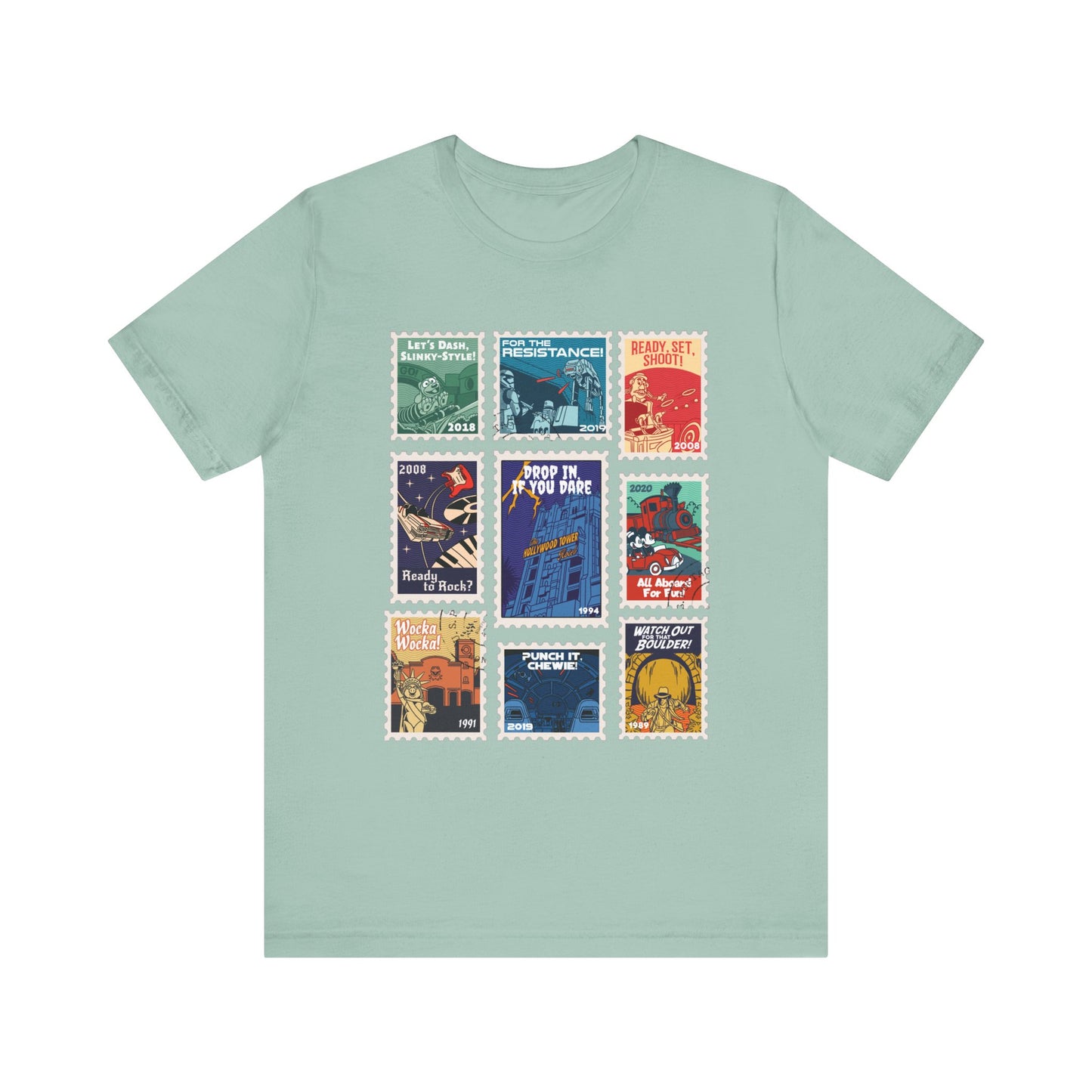 Hollywood Studios Vintage Stamps - Adult Tee Shirt