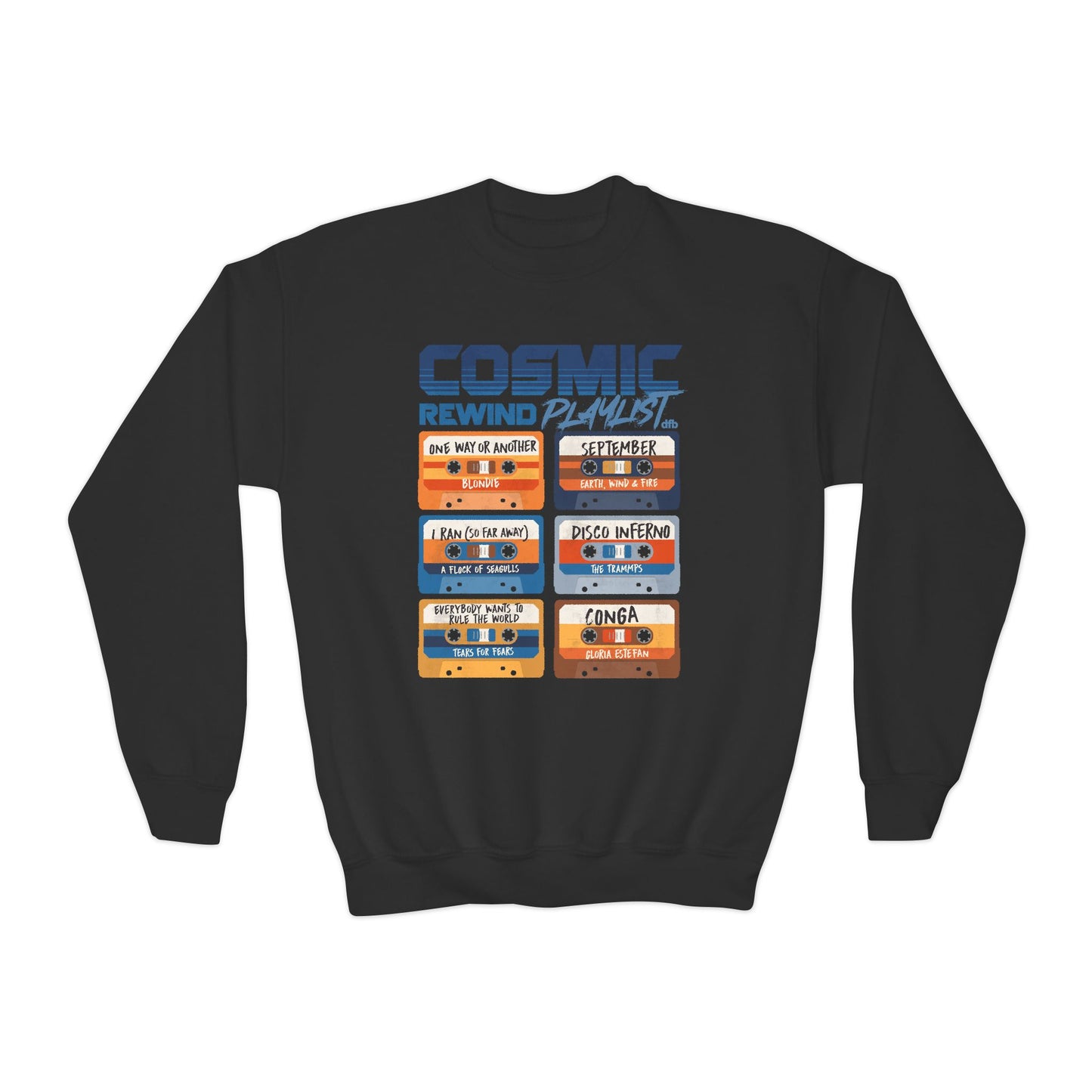 Cosmic Rewind Mixtapes-  Youth Crewneck Sweatshirt