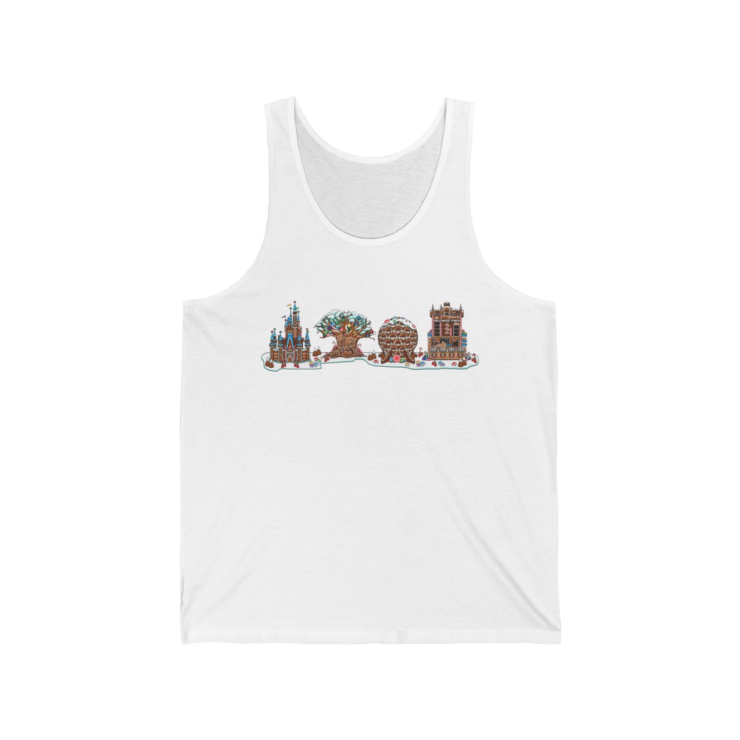 Gingerbread Park Icons - Adult Unisex Tank Top