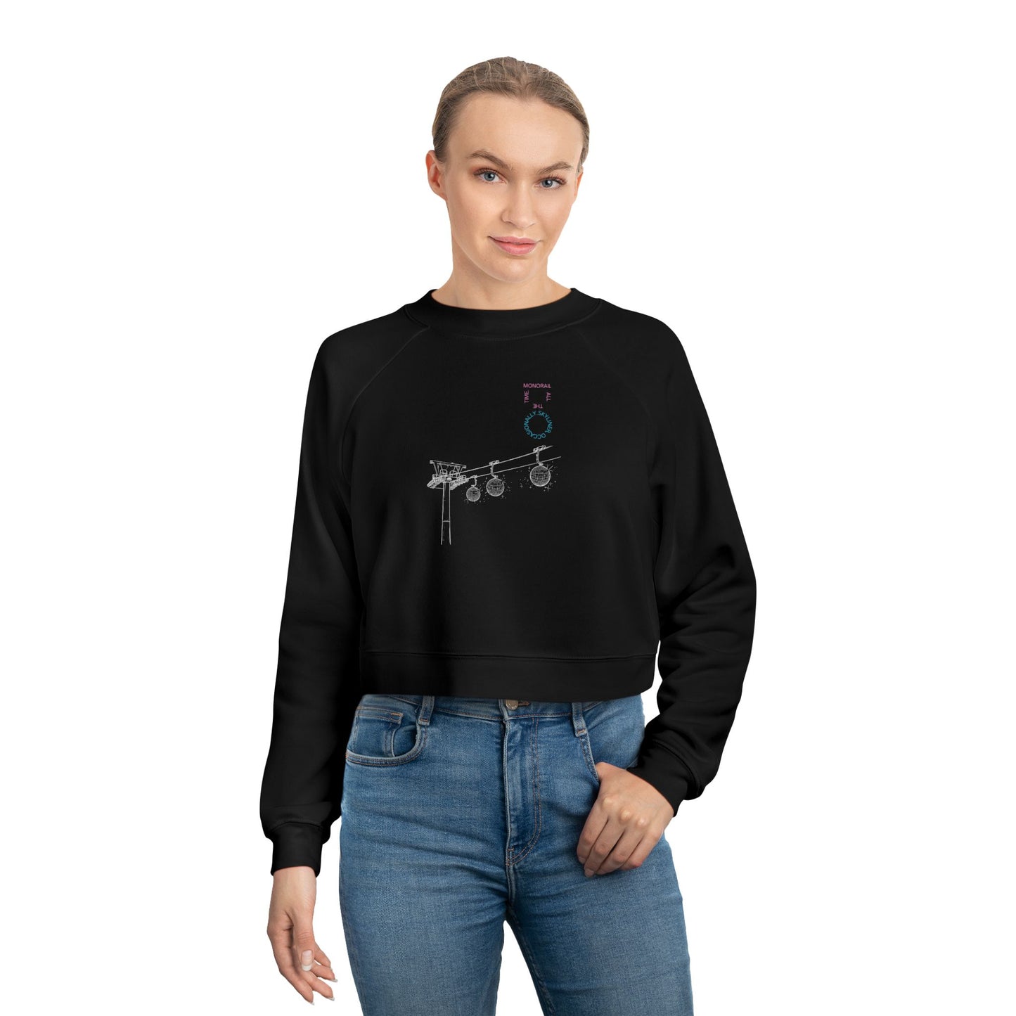 Monorail All The Time - Women's Cropped Fleece Pullover