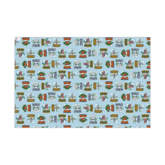 Snowglobes Park Landmarks - Gift Wrap Papers