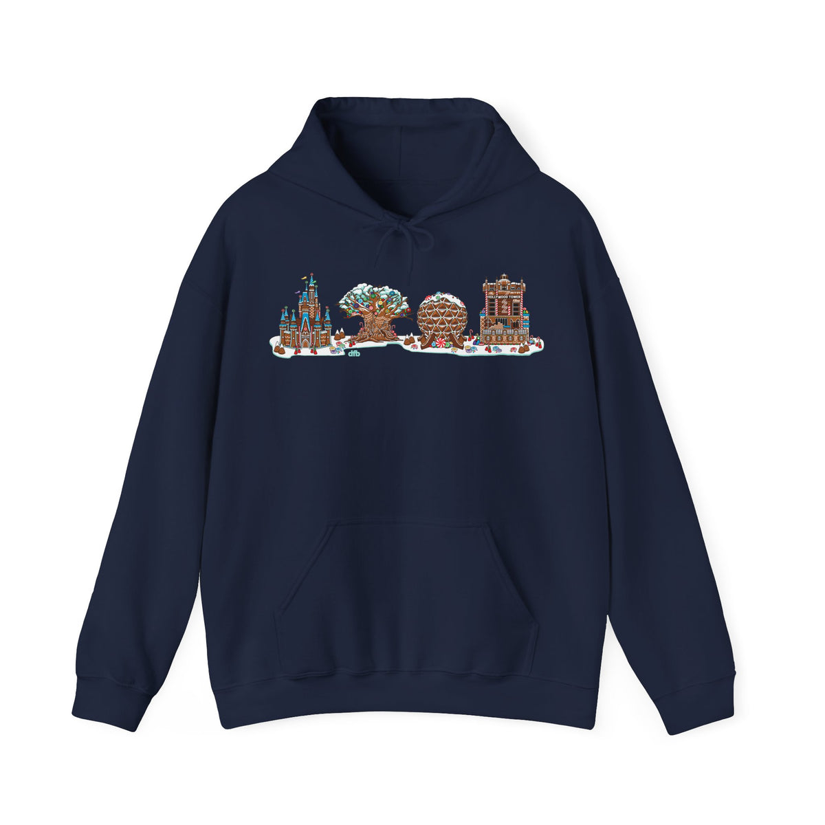 Gingerbread Park Icons -  Adult Hoodie Sweatshirt