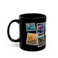 Magic Kingdom Vintage Stamps - Black Mug